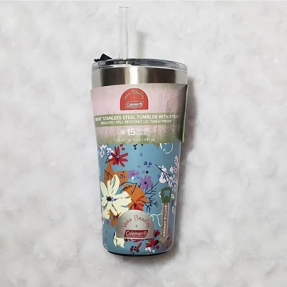 Vera Bradley + Coleman 20oz Brew Stainless Steel Vacuum Insulated Tumbler